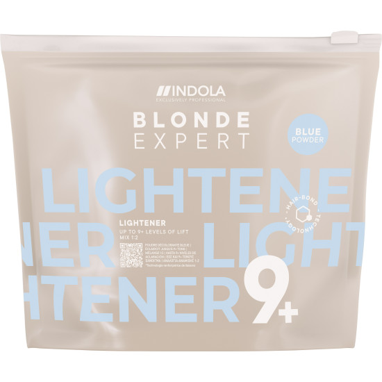 Голубой беспылевой осветляющий порошок для волос Indola Professional Blonde Expert Lightener 9+ Blue 