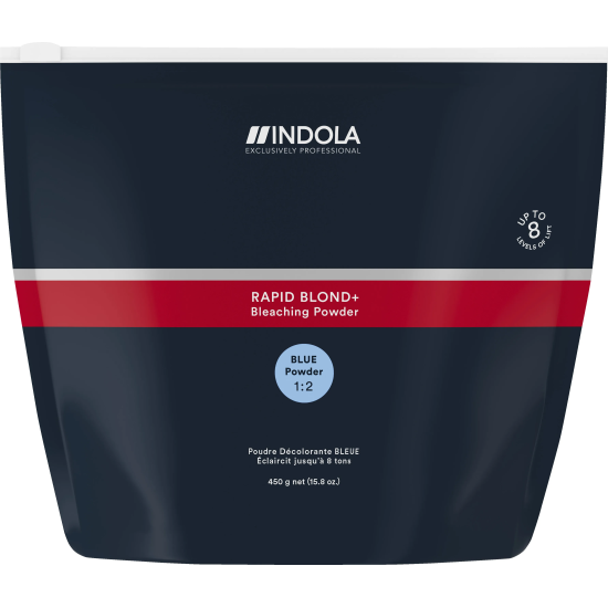 Голубая пудра для осветления волос Indola Professional Rapid Blond+ Blue Bleaching Powder 