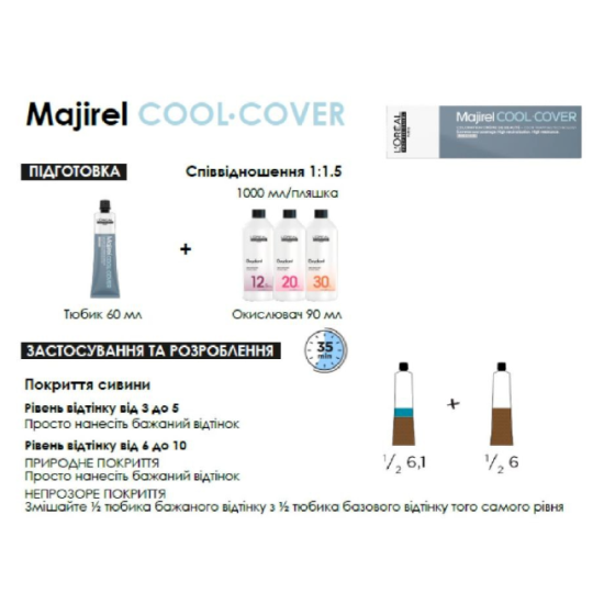 Стойкая крем-краска для волос L'Oreal Professionnel Majirel Cool Cover
