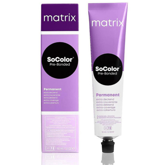 Стійка крем-фарба 100% зафарбовування сивини Matrix SoColor Pre-Bonded Permanent Extra Coverage