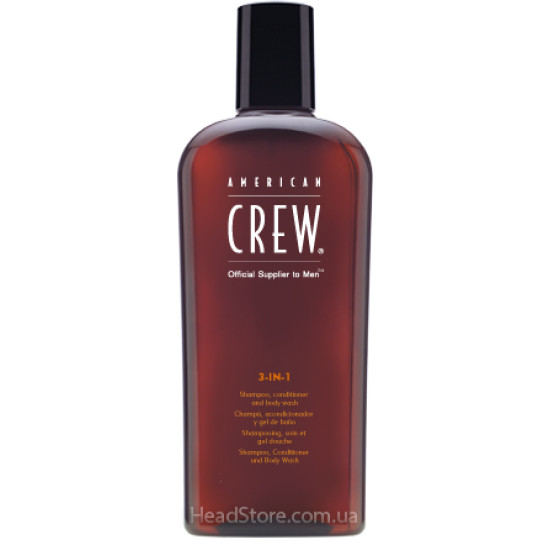 Средство по уходу за волосами и телом 3-в-1 American Crew Official Supplier to Men 3-in1 Shampoo, conditioner and body wash