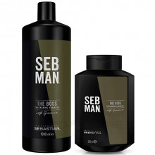 Шампунь для об'єму всіх типів волосся Sebastian Professional SebMan Care The Boss Thickening Shampoo