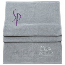 Рушник з бавовни для волосся Wella Professionals SP Towel Black-Silver 