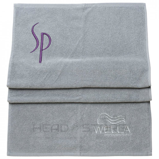 Рушник з бавовни для волосся Wella Professionals SP Towel Black-Silver 