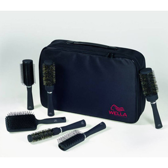 Набір професійних щіток для волосся (6штук) Wella Professionals Brush Set Uni Acce Black